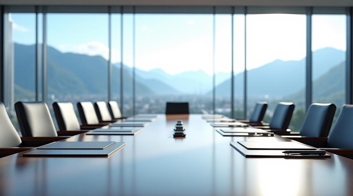 Professionelles Seminar-Setting in Zürich mit Blick auf die Alpen